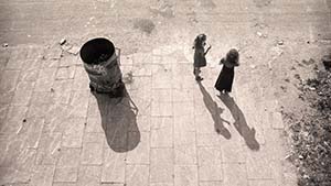 Bin and two girls